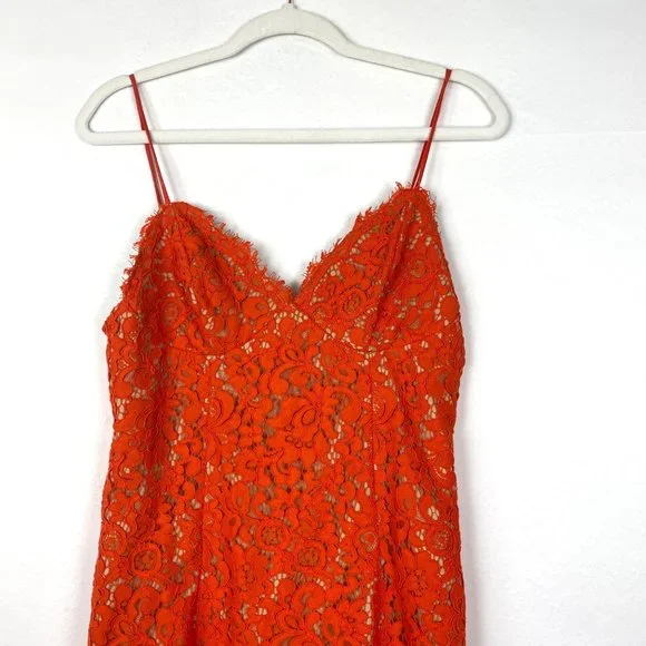 Bardot Sienna Lace Bodycon Spaghetti Strap Cocktail Midi Dress - Picture 4 of 10